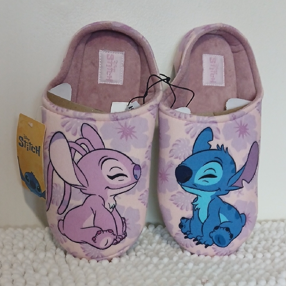 Disney Charming Romantic Cute Comfy Stitch and Angel Slippers‎
